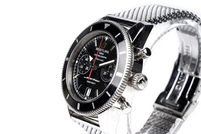 Lot 439 - Breitling Heritage Superocean: a steel cased chronograph automatic wristwatch