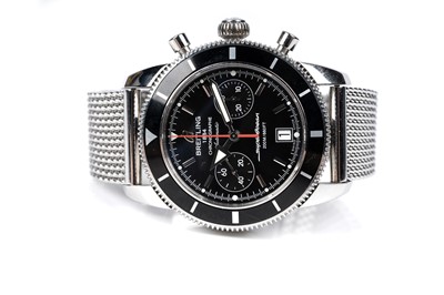 Lot 439 - Breitling Heritage Superocean: a steel cased chronograph automatic wristwatch