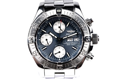 Lot 440 - Breitling Superocean: a steel cased chronograph automatic wristwatch