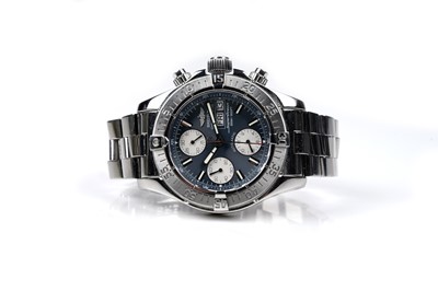 Lot 440 - Breitling Superocean: a steel cased chronograph automatic wristwatch