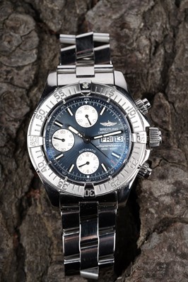 Lot 440 - Breitling Superocean: a steel cased chronograph automatic wristwatch