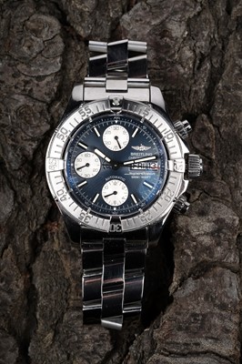 Lot 440 - Breitling Superocean: a steel cased chronograph automatic wristwatch