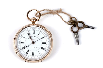 Lot 466 - Coventry Watch Manufacturing Company: an 18ct yellow gold chronograph open faced pocket watch