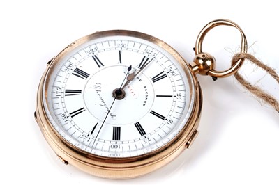 Lot 466 - Coventry Watch Manufacturing Company: an 18ct yellow gold chronograph open faced pocket watch