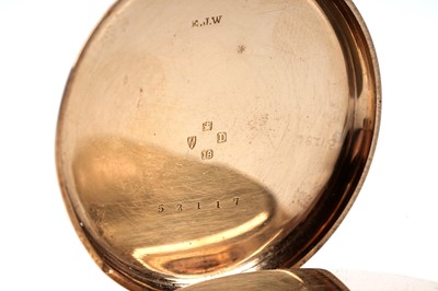 Lot 466 - Coventry Watch Manufacturing Company: an 18ct yellow gold chronograph open faced pocket watch