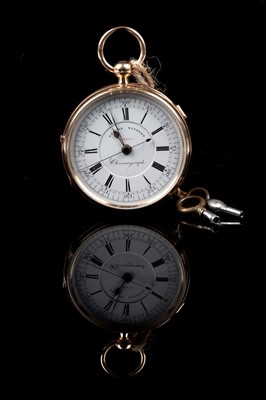 Lot 466 - Coventry Watch Manufacturing Company: an 18ct yellow gold chronograph open faced pocket watch