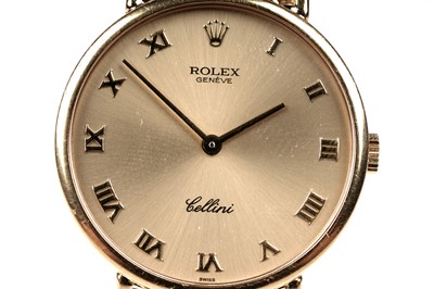 Lot 412 - Rolex Cellini: an 18ct yellow gold cased manual wind wristwatch