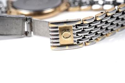 Lot 430 - Omega De Ville: a gilt steel cased lady's quartz cocktail watch