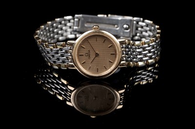 Lot 430 - Omega De Ville: a gilt steel cased lady's quartz cocktail watch