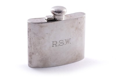 Lot 346 - A George VI silver hipflask