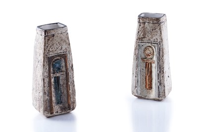 Lot 612 - Two Troika coffin vases