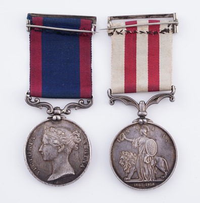 Lot 9 - A pair of Queen Victoria campaign medals