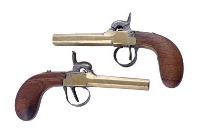 Lot 42 - A pair of 19th Century Belgian double barrelled pistols
