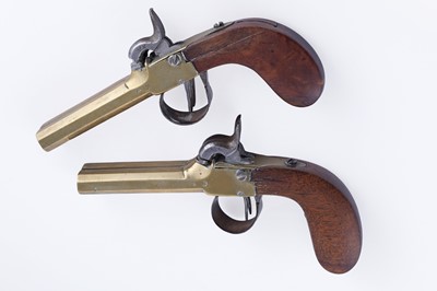 Lot 42 - A pair of 19th Century Belgian double barrelled pistols