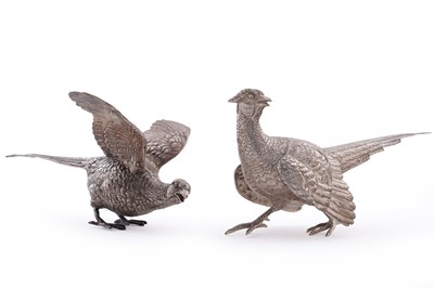 Lot 17 - An Edward VIII pair of silver table decorations