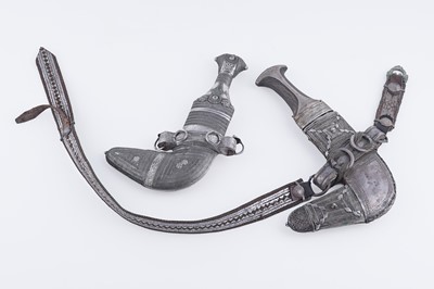 Lot 69 - Two Omani janbiyya or khanjar