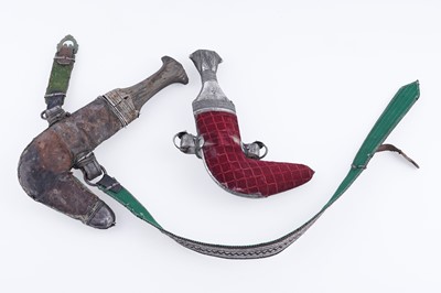 Lot 69 - Two Omani janbiyya or khanjar