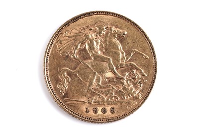 Lot 239 - An Edward VII 1909 gold half sovereign