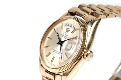 Lot 415 - Rolex Oyster Perpetual Day-Date: an 18ct yellow gold cased automatic wristwatch