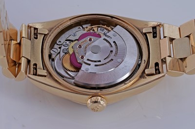 Lot 415 - Rolex Oyster Perpetual Day-Date: an 18ct yellow gold cased automatic wristwatch