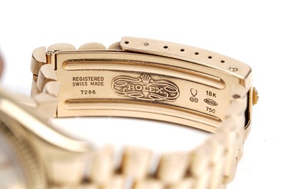 Lot 415 - Rolex Oyster Perpetual Day-Date: an 18ct yellow gold cased automatic wristwatch