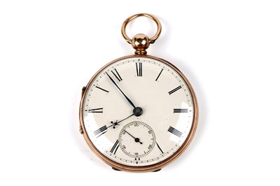 Lot 467 - Lewis B Swells, Ashbourne: an 18ct yellow gold cased open faced pocket watch