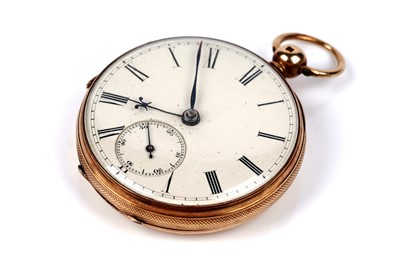Lot 467 - Lewis B Swells, Ashbourne: an 18ct yellow gold cased open faced pocket watch