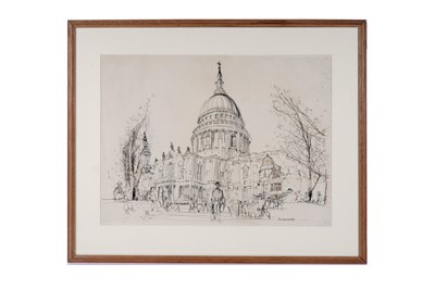 Lot 731 - Paul Hogarth - Perspective View of St. Paul's Cathedral, London, c.1960 | pencil