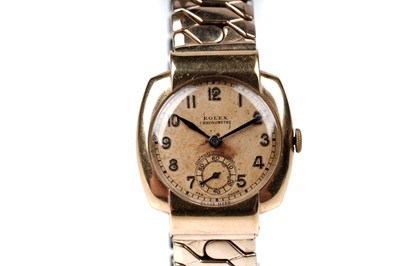 Lot 410 - Rolex Chronometer: an 18ct yellow gold cased manual wind wristwatch