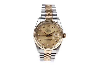 Lot 411 - Rolex Oyster Perpetual Datejust: a steel and gold bi-metal cased automatic chronometer wristwatch