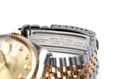 Lot 411 - Rolex Oyster Perpetual Datejust: a steel and gold bi-metal cased automatic chronometer wristwatch