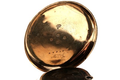 Lot 464 - M. Perkin, 19 Upperhead Row, Leeds: an 18ct yellow gold cased open faced fob watch
