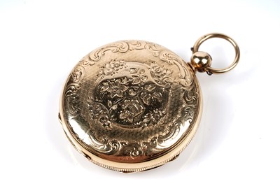 Lot 464 - M. Perkin, 19 Upperhead Row, Leeds: an 18ct yellow gold cased open faced fob watch