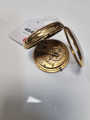 Lot 464 - M. Perkin, 19 Upperhead Row, Leeds: an 18ct yellow gold cased open faced fob watch