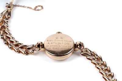 Lot 420 - Tudor: a 9ct yellow gold cased lady's cocktail watch