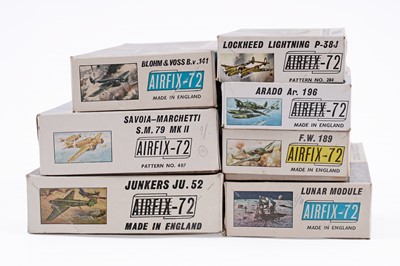 Lot 890 - A collection of seven boxed Airfix ‘Red Stripe’ model kits