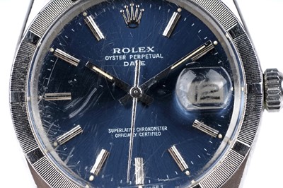 Lot 405 - Rolex Oyster Perpetual Date: a stainless steel cased automatic chronometer wristwatch