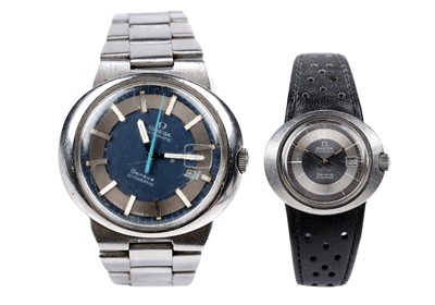 Lot 428 - Omega Dynamic: two steel cased automatic wristwatches