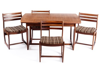Lot 503 - Portwood furniture: a stylish mid-20th Century teak four piece dining room suite