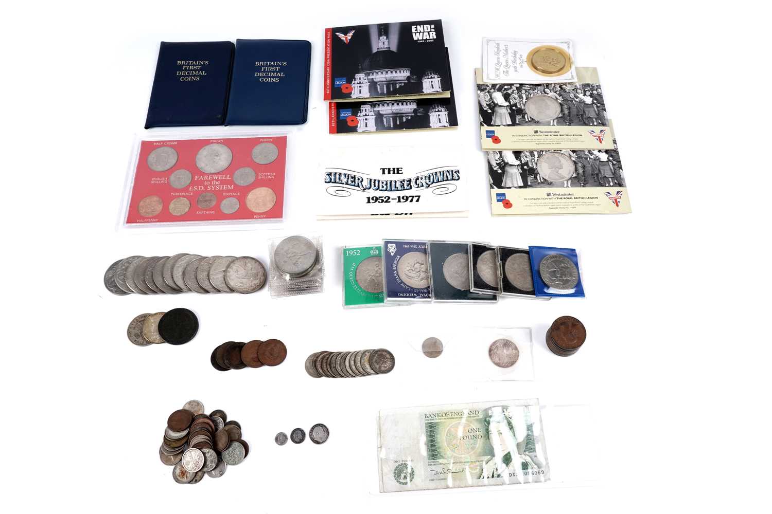 Lot 51 - A collection of mainly 20th Century British coins and tokens