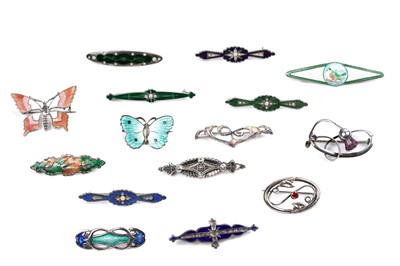 Lot 55 - Charles Horner and other silver brooches