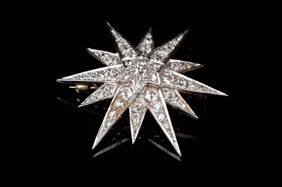 Lot 562 - Cropp & Farr: a Victorian style star pattern diamond brooch