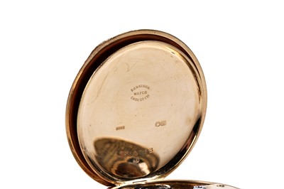 Lot 469 - Kendal & Dent, London, The Kendentick: an 18ct yellow gold cased half hunter pocket watch
