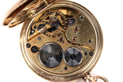 Lot 469 - Kendal & Dent, London, The Kendentick: an 18ct yellow gold cased half hunter pocket watch