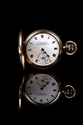 Lot 469 - Kendal & Dent, London, The Kendentick: an 18ct yellow gold cased half hunter pocket watch