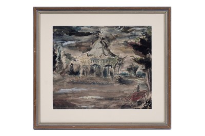 Lot 54 - Eric Dobson - Bandstand: Dusk | watercolour