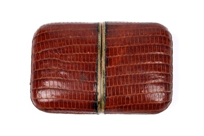 Lot 458 - Hermes: a gilt metal and leather covered purse watch