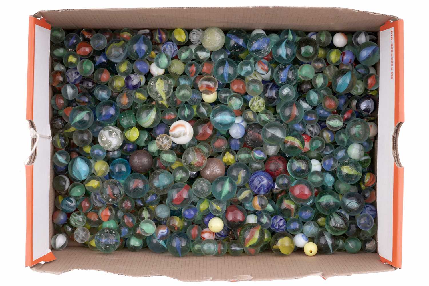 Lot 197 - A collection of mid-20th Century coloured glass marbles