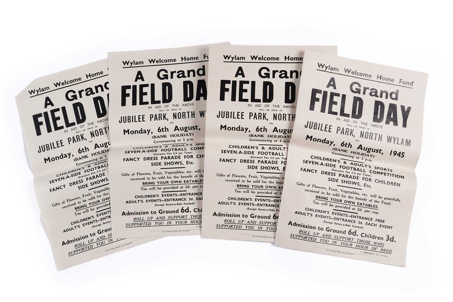 Lot 91 - WWII Wylam Welcome Home Fund posters