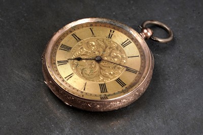 Lot 303 - A lady's 9K gold cased fob watch